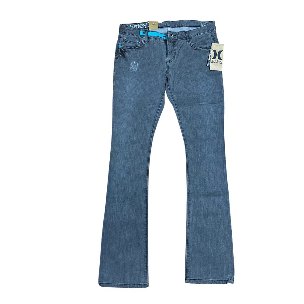NWT Hurley Jeans 69 Skinny Bootcut Womens 28/5 Glory Blue Low Rise Denim Retro